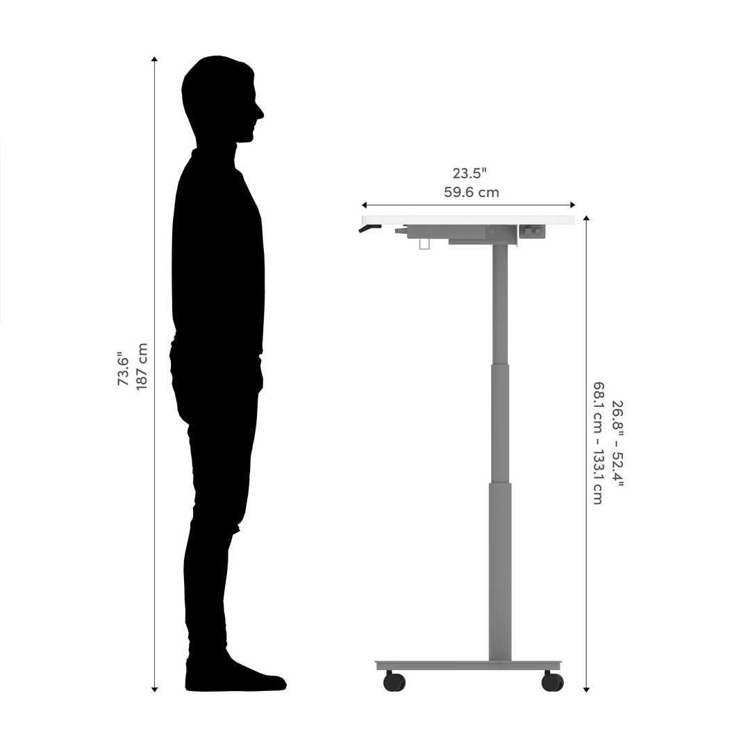 36W x 24D Small Standing Desk