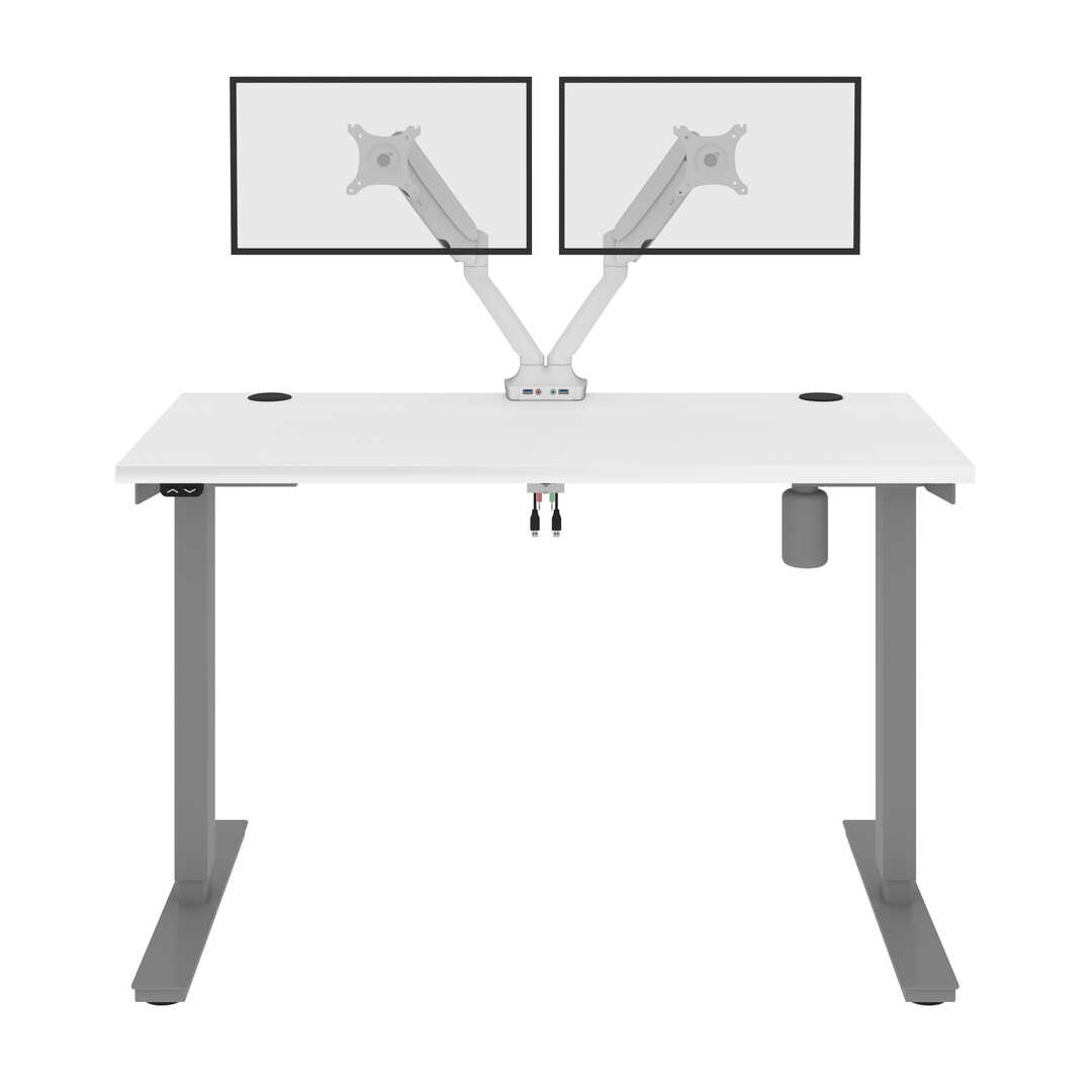 48W x 24D Standing Desk with Dual Monitor Arm 48W x 24D Standing Desk with Dual Monitor Arm