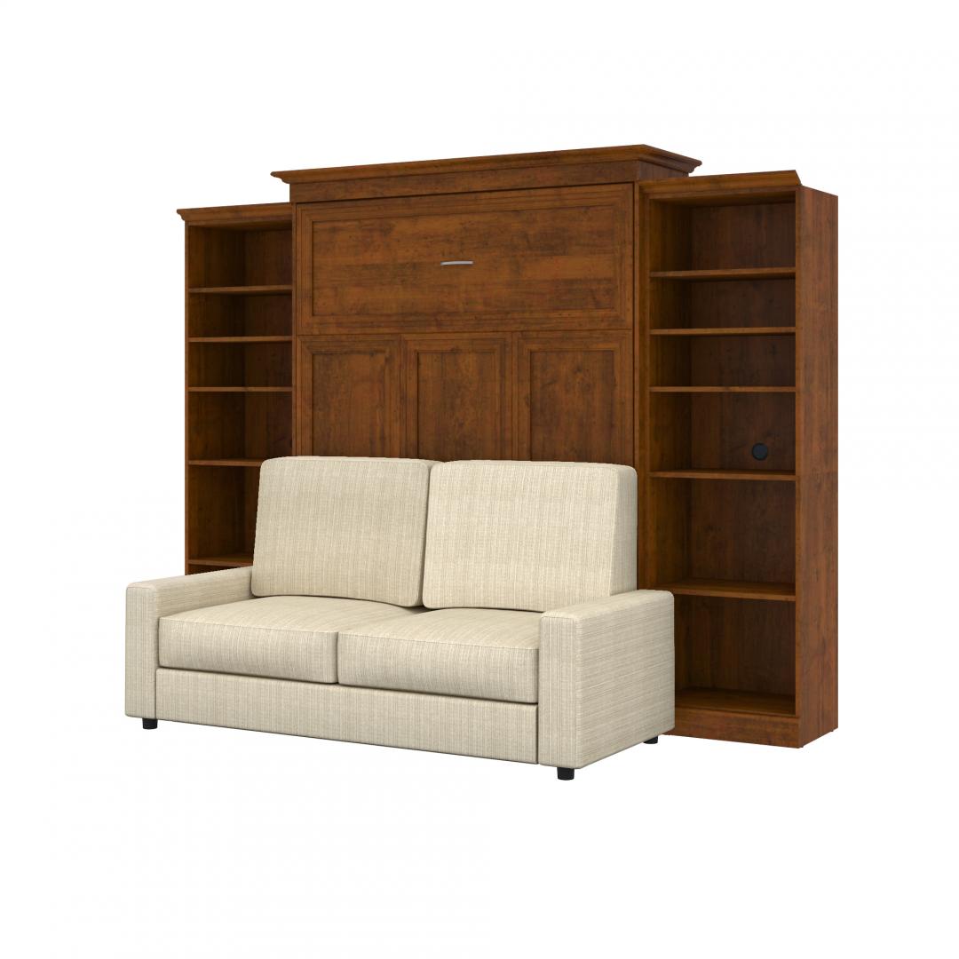 Queen Murphy Bed with Sofa and Closet Organizers (115W)