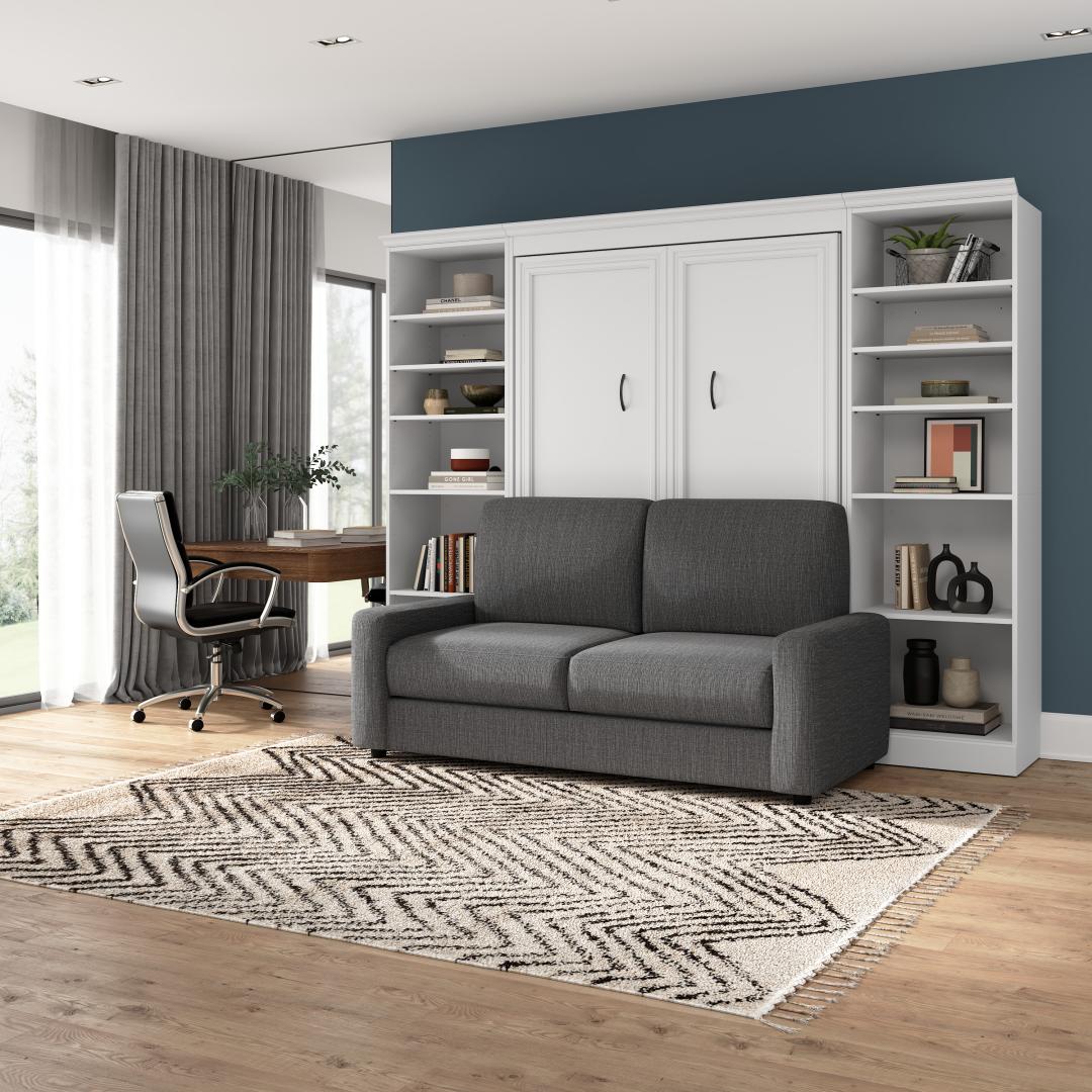 Murphy bed with cheap storage and couch