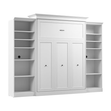 Queen Murphy Bed with 2 Shelving Units (115W)