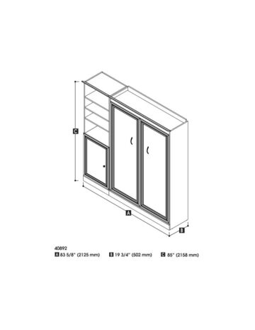 Full Murphy Bed and 1 Storage Unit with Door (84”)