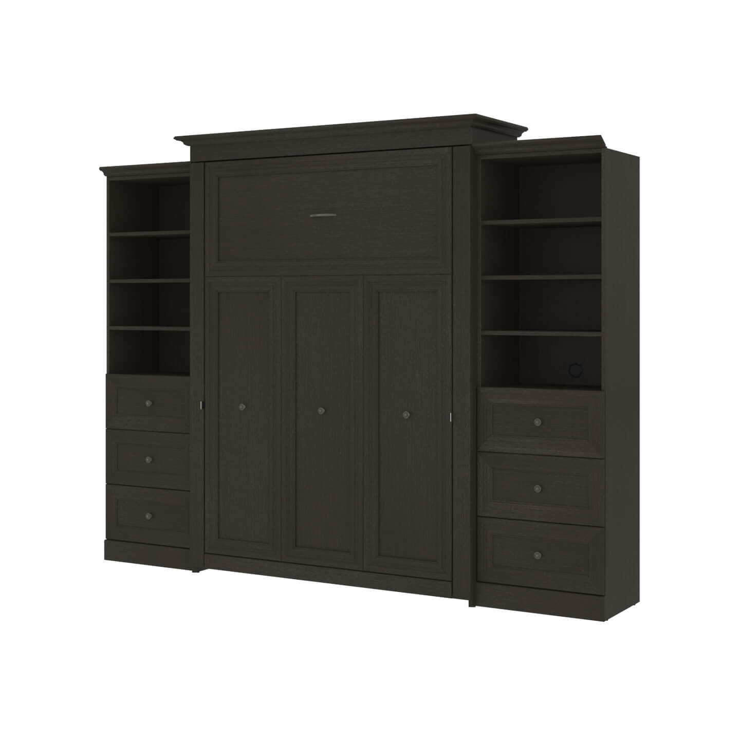 Queen Murphy Bed with 2 Shelving Units (115W)